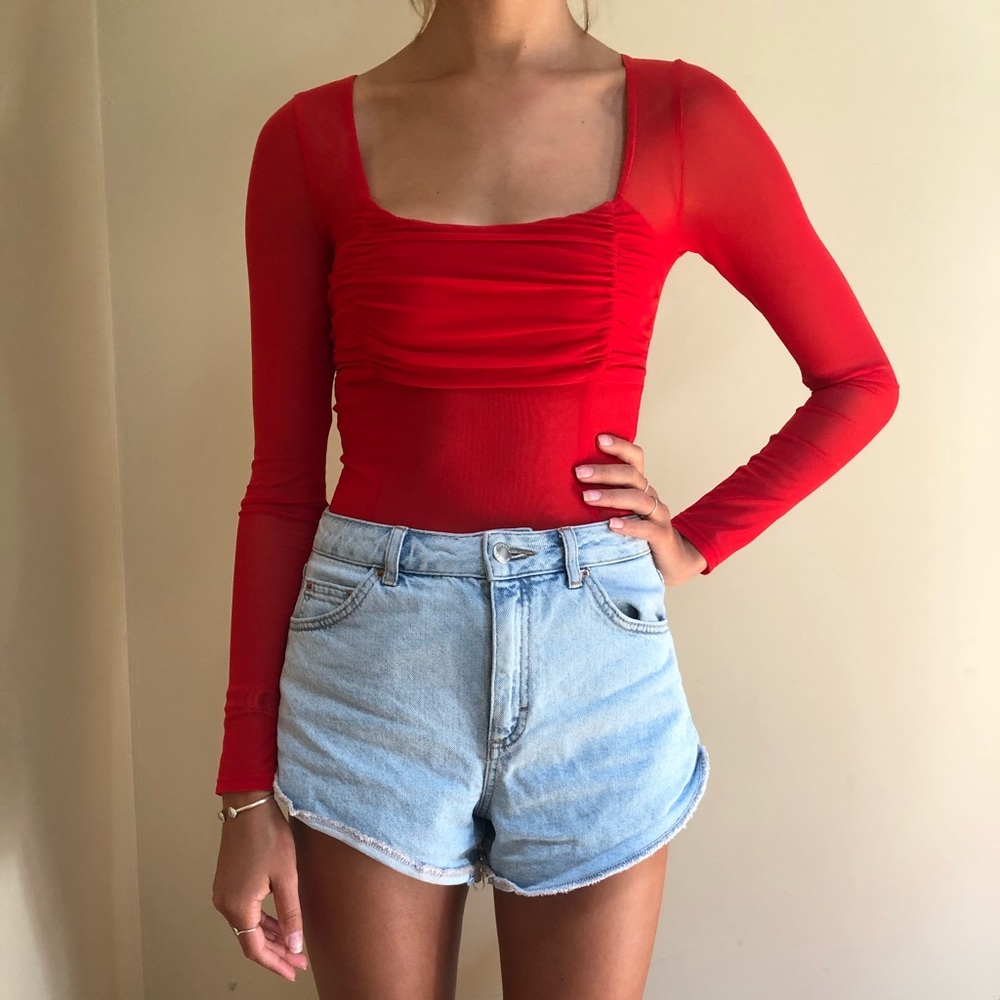 Long sleeve mesh bodysuit